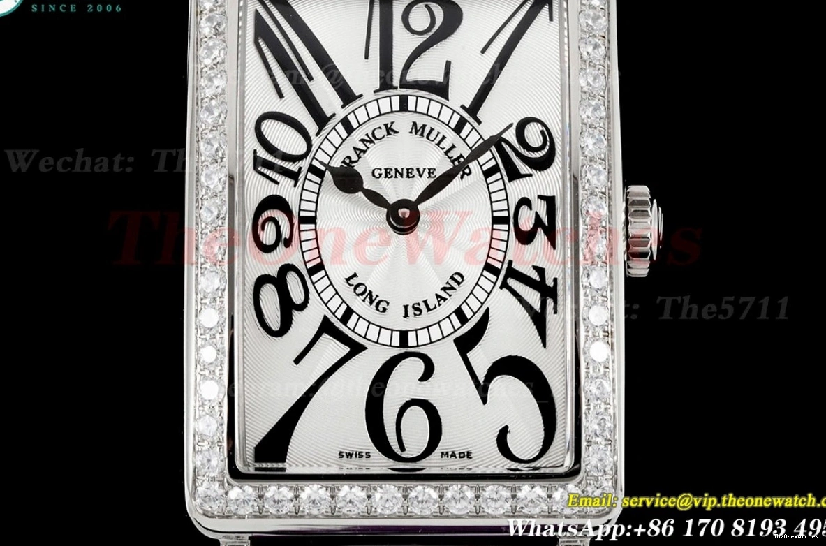 White LE Quartz Diamond Long APSF Island SS Ladies Bezel Dial 0109